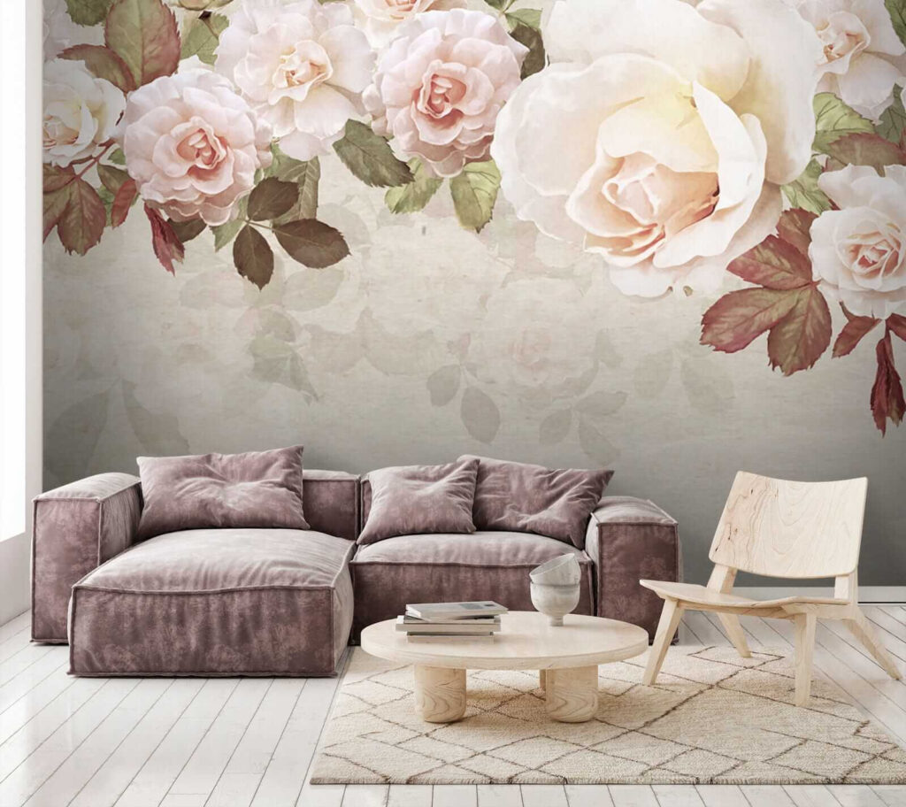 Group of flowers on a white background