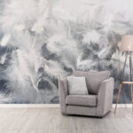 Λευκά φτερά σε παράθυρο Λευκά φτερά σε παράθυρο