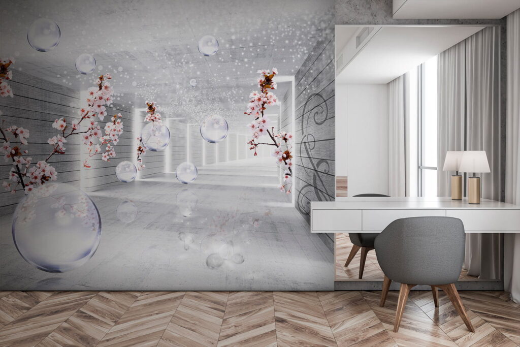 u52629piw1 1024x683 - Λευκό δωμάτιο με λουλούδια και φυσαλίδες - tegory