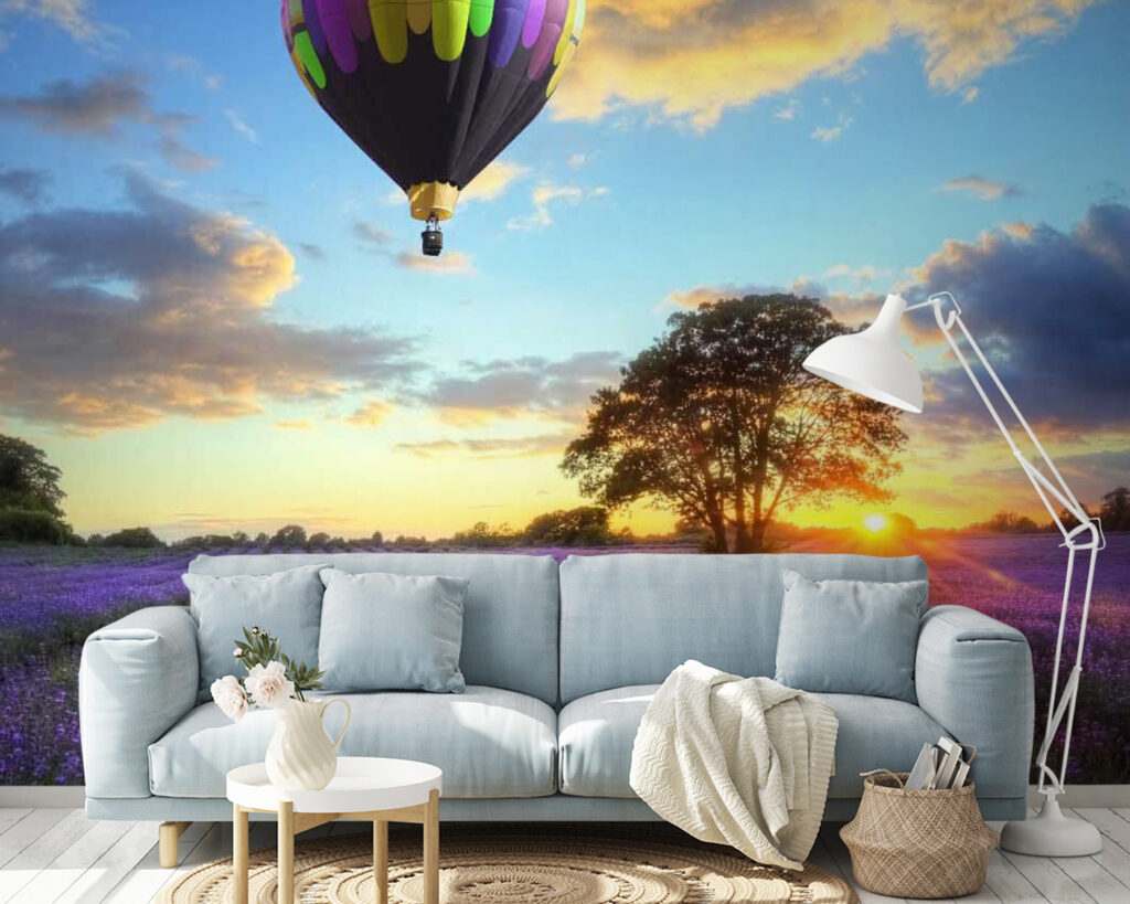 u56863pig14m 1024x819 - Ομάδα αερόστατων θερμού αέρα που πετούν πάνω από ένα χωράφι με λουλούδια - tegory