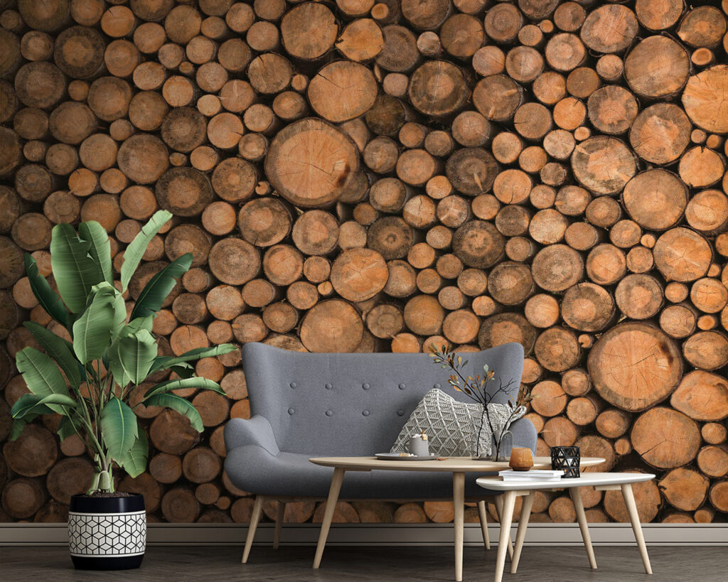 Group of round logs