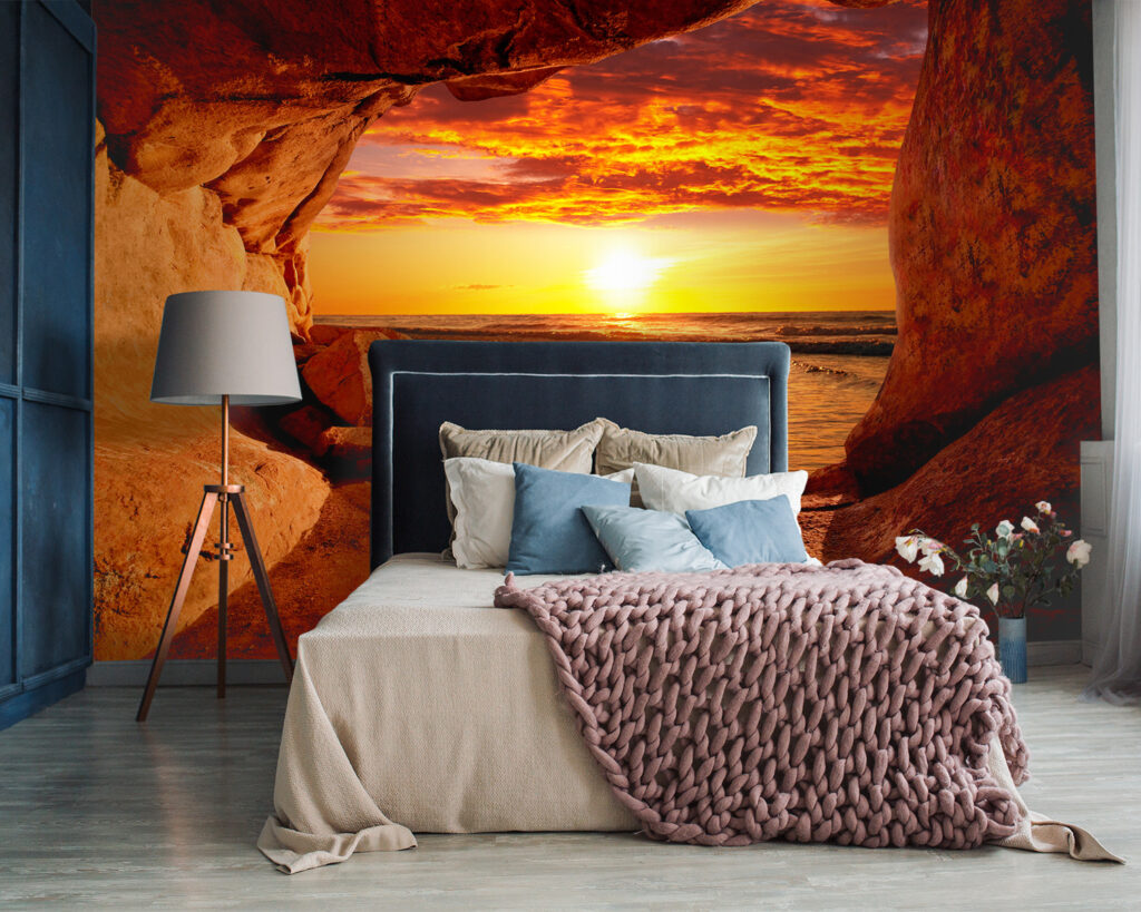 Sunset over a body of water Sunset over a body of water