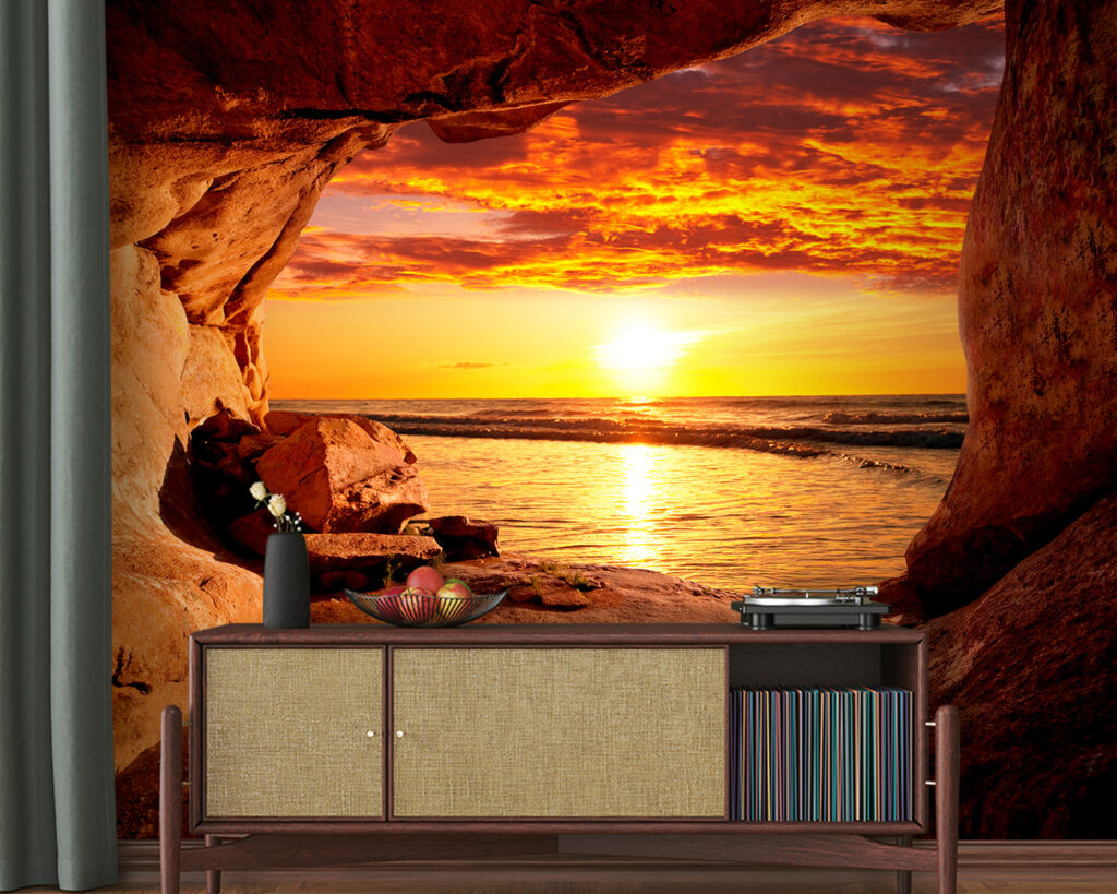 Sunset over a body of water Sunset over a body of water