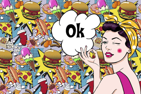 u60254p 600x400 - Γυναίκα που κρατάει μια φούσκα με φαγητό - tegory