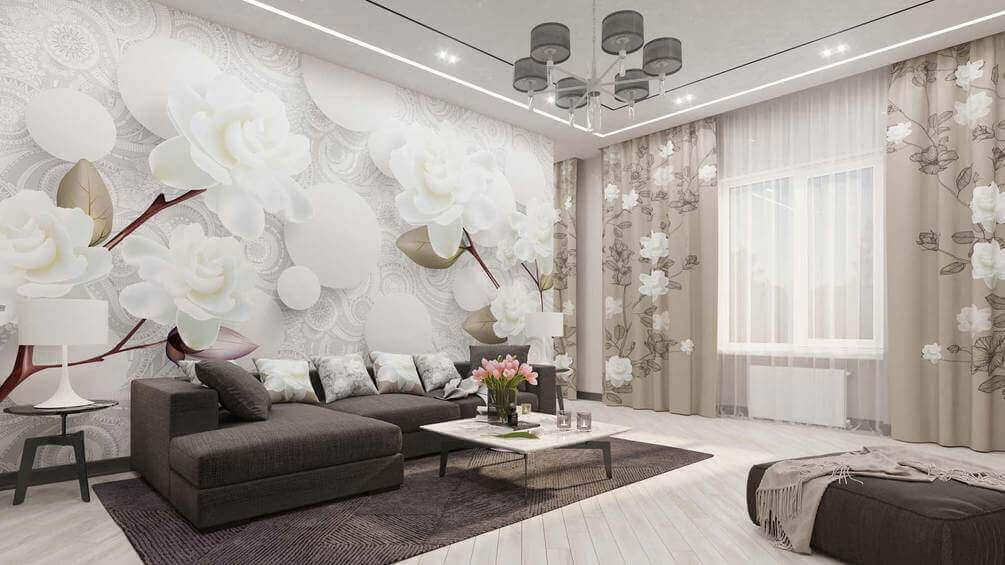 u60474pig2m - Λευκά λουλούδια και κύκλοι σε λευκό φόντο - tegory