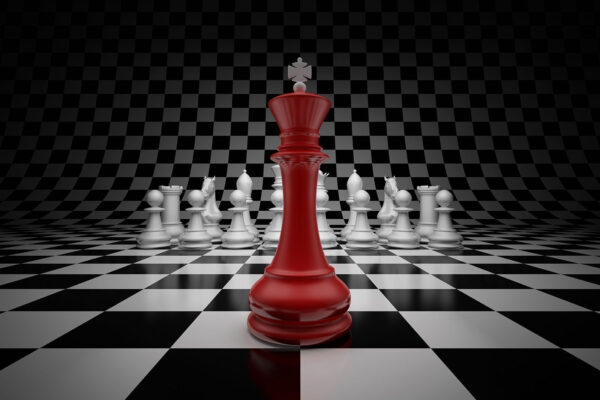 Κόκκινο και λευκό κομμάτι σκάκι Κόκκινο και λευκό κομμάτι σκάκι