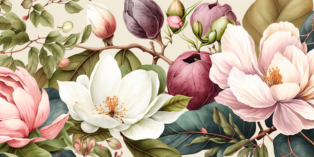 Vibrant blossoms in harmonious arrangement