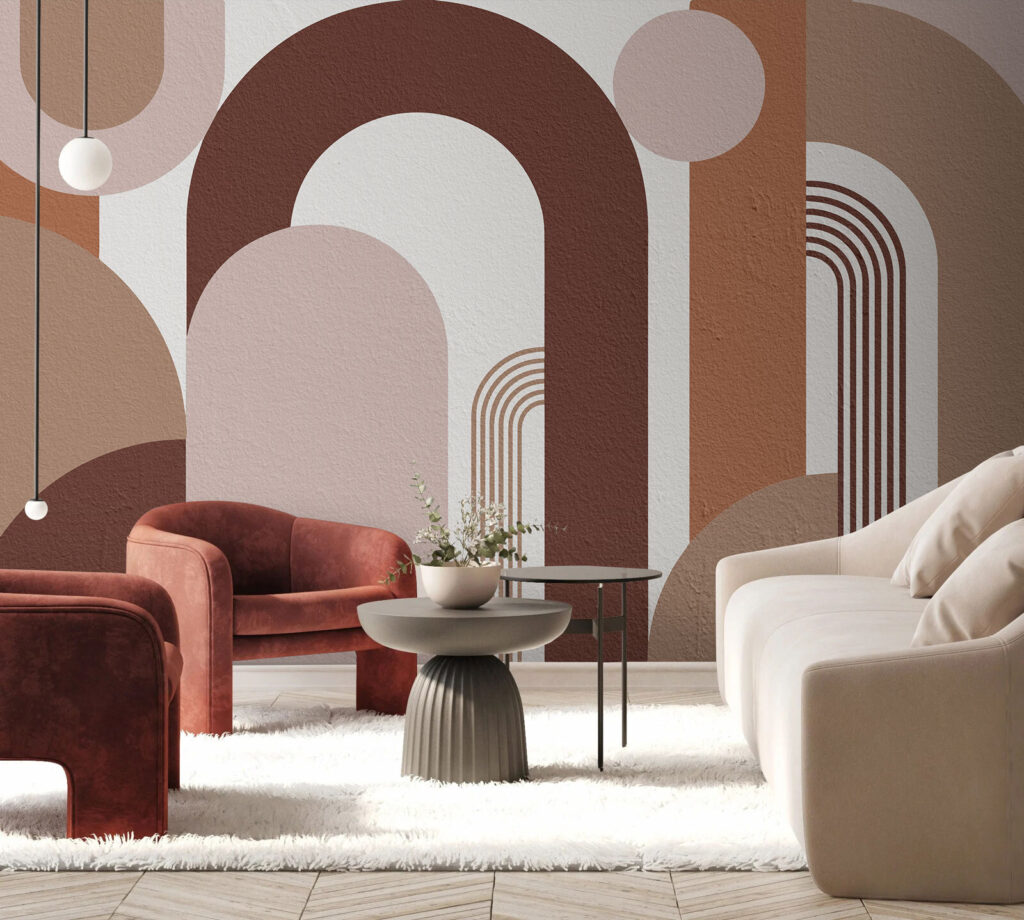 Abstract shapes in earthy tones