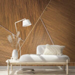 Ταπετσαρίες Καλλιτεχνικό σχέδιο μοτίβου ξύλινης επένδυσης