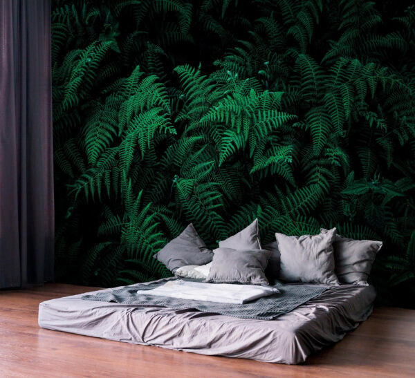 Lush ferns in deep green hues