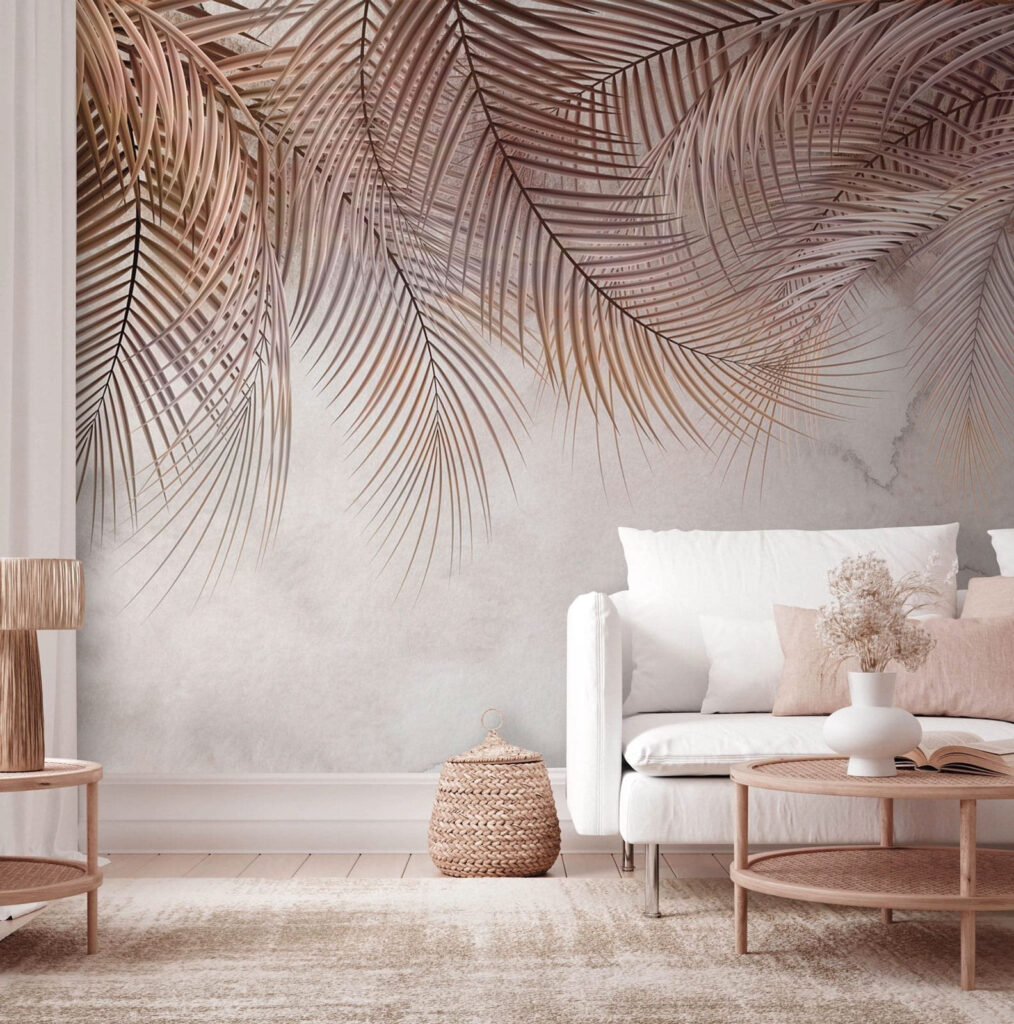 Delicate palms against a soft backdrop