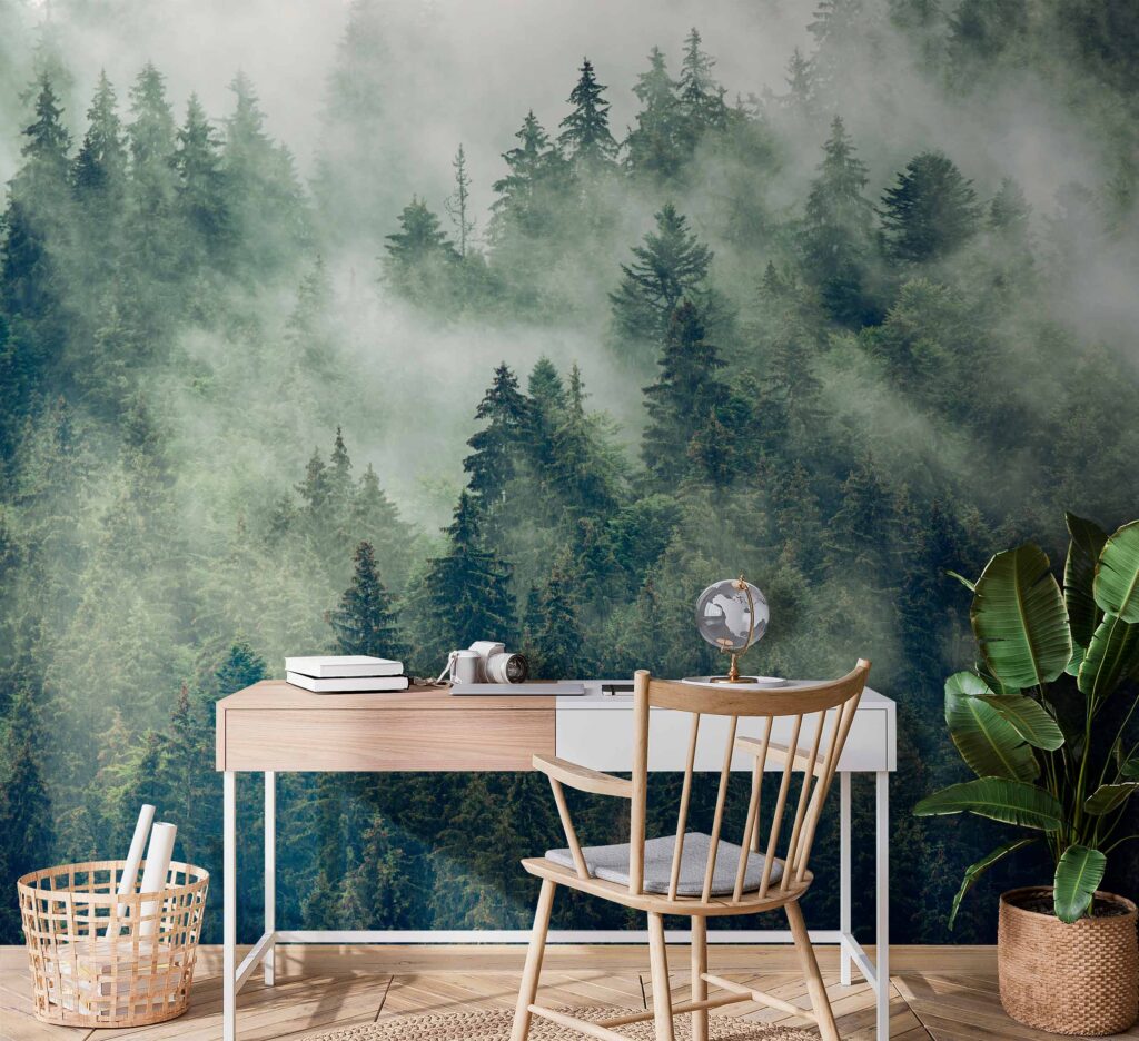 u73873piw1 1024x936 - Δάσος με δέντρα και ομίχλη - tegory