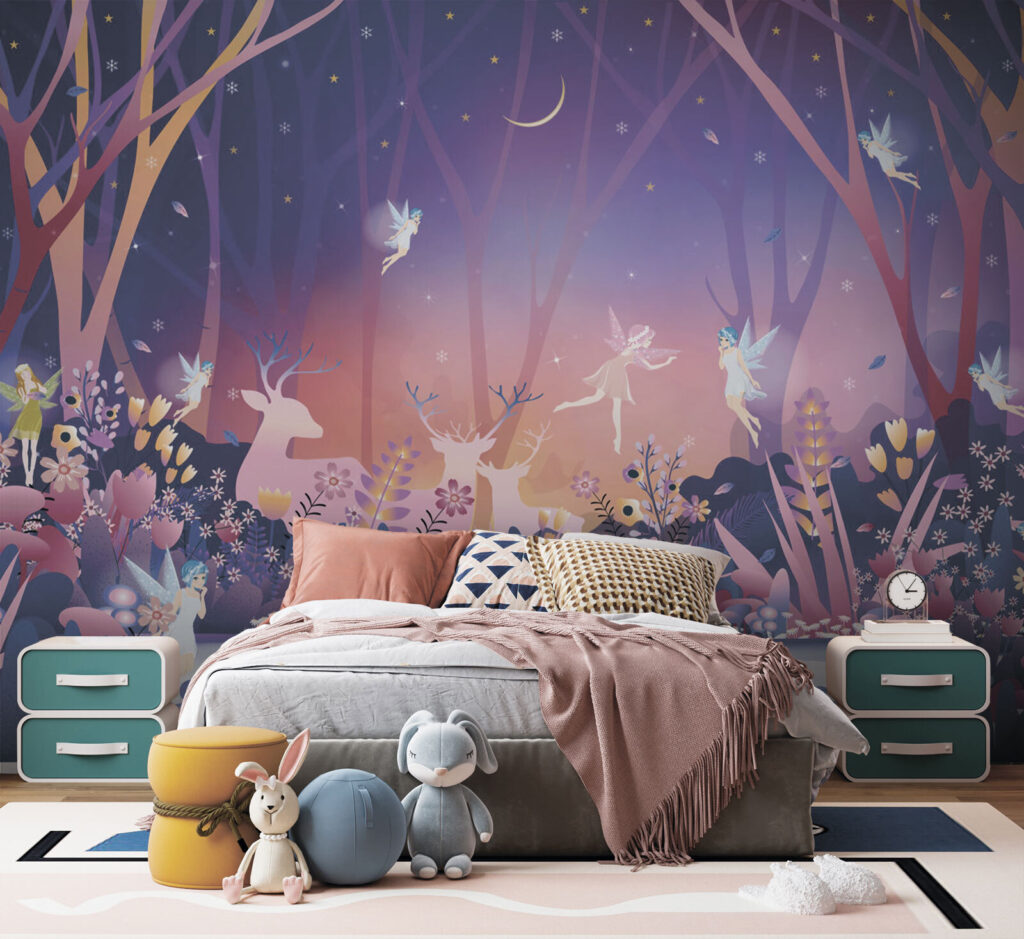 Cartoon of a fairy in the woods Cartoon of a fairy in the woods