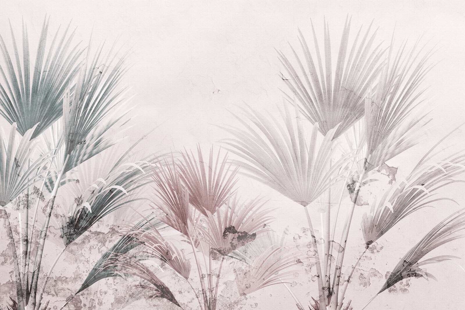 Elegant palm leaves on a soft background