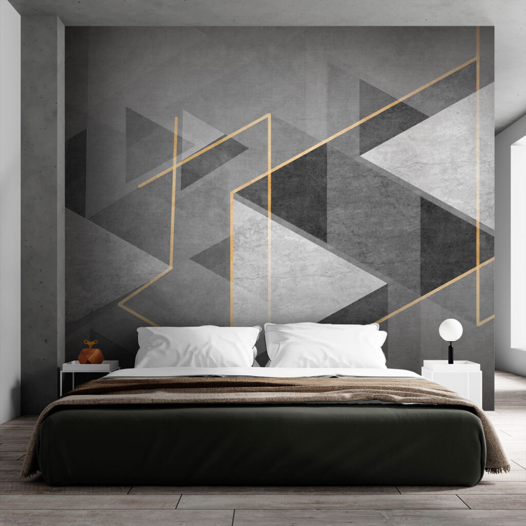 Grey and white geometrical design Grey and white geometrical design