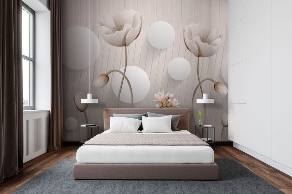 u74207pib1m 1024x683 - Ταπετσαρία με λουλούδια και κύκλους - tegory