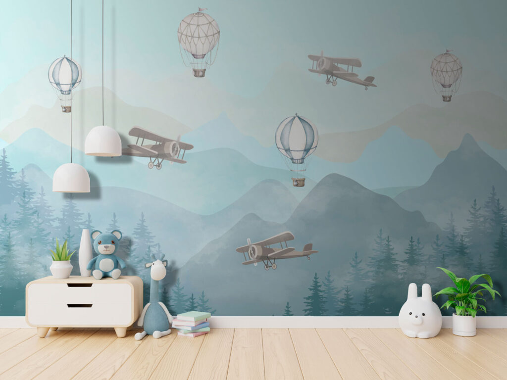 Group of airplanes flying in the sky