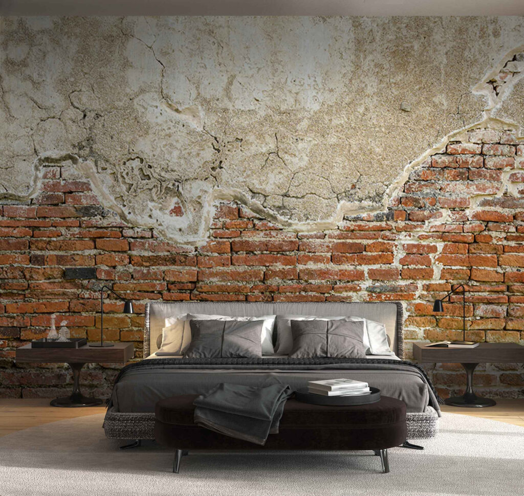 Brick wall with a cement wall