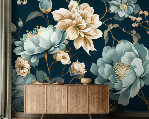 Floral μοτίβο σε σκούρο φόντο Floral μοτίβο σε σκούρο φόντο