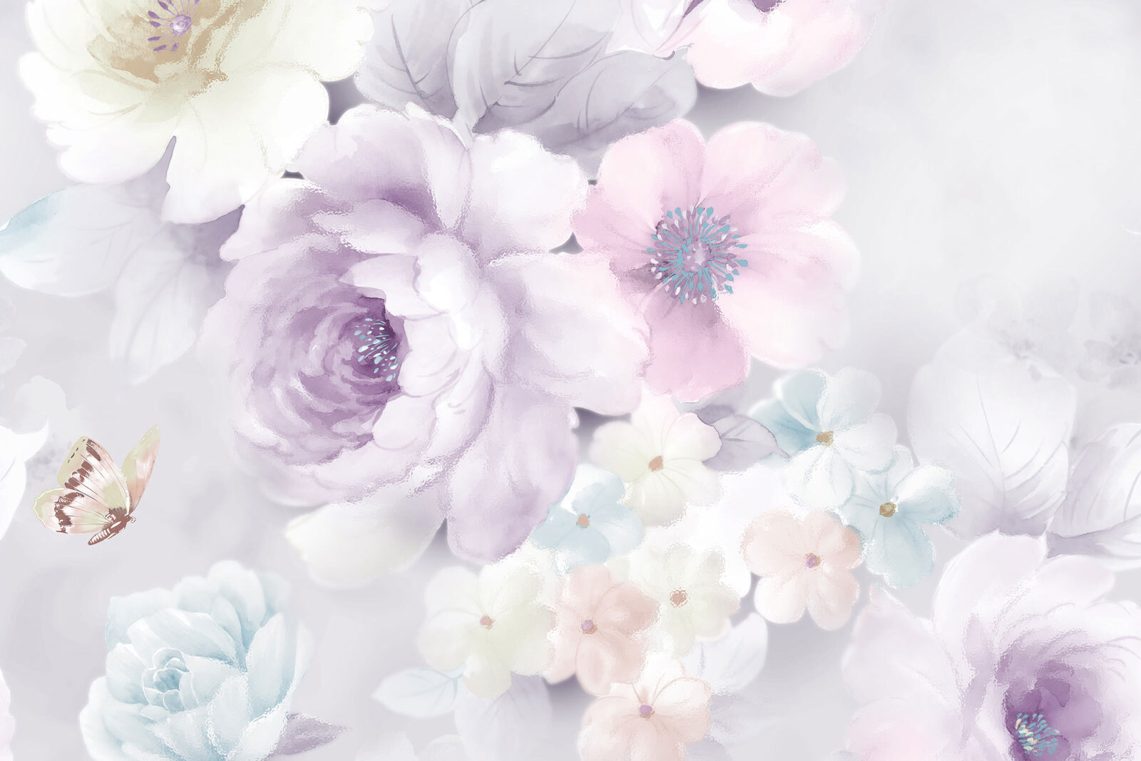 Soft blooms in pastel hues