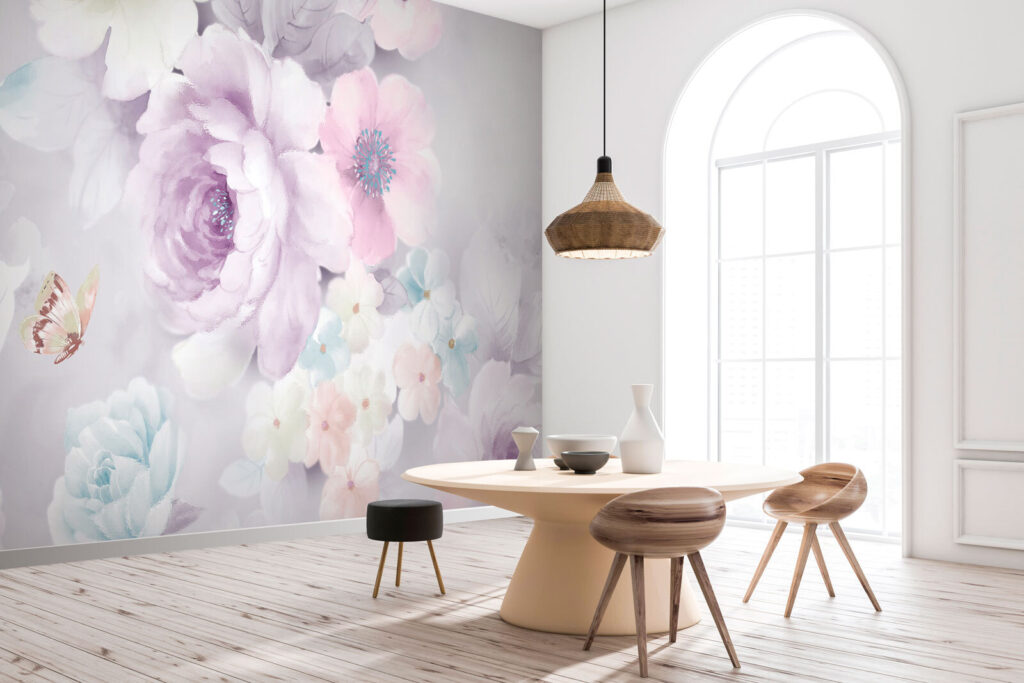 Soft blooms in pastel hues