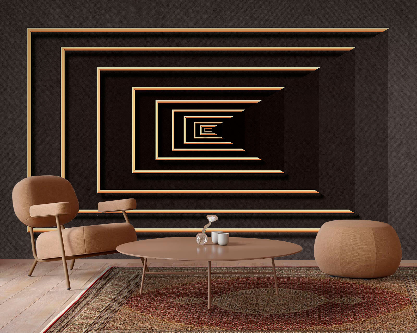 Infinite spiral in elegant hues