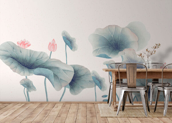 Ταπετσαρίες Ντελικάτα άνθη σε γαλήνιο φύλλωμα