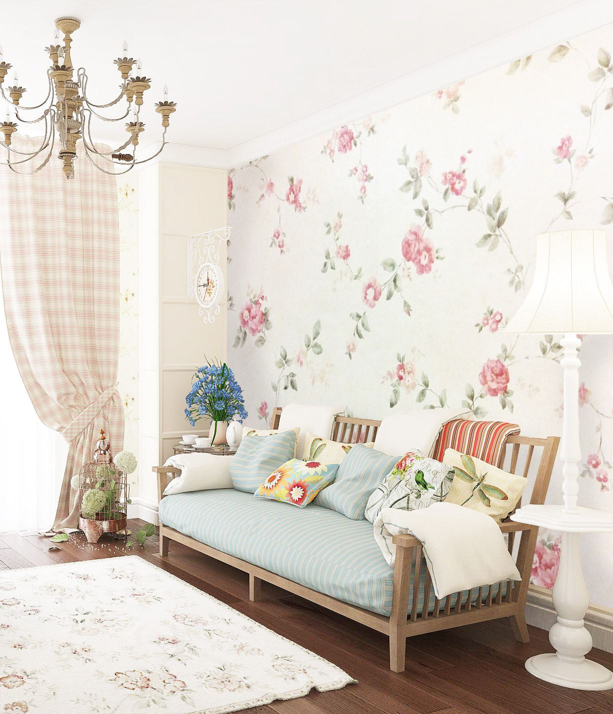 u77762pig1m - Floral μοτίβο σε τοίχο - tegory