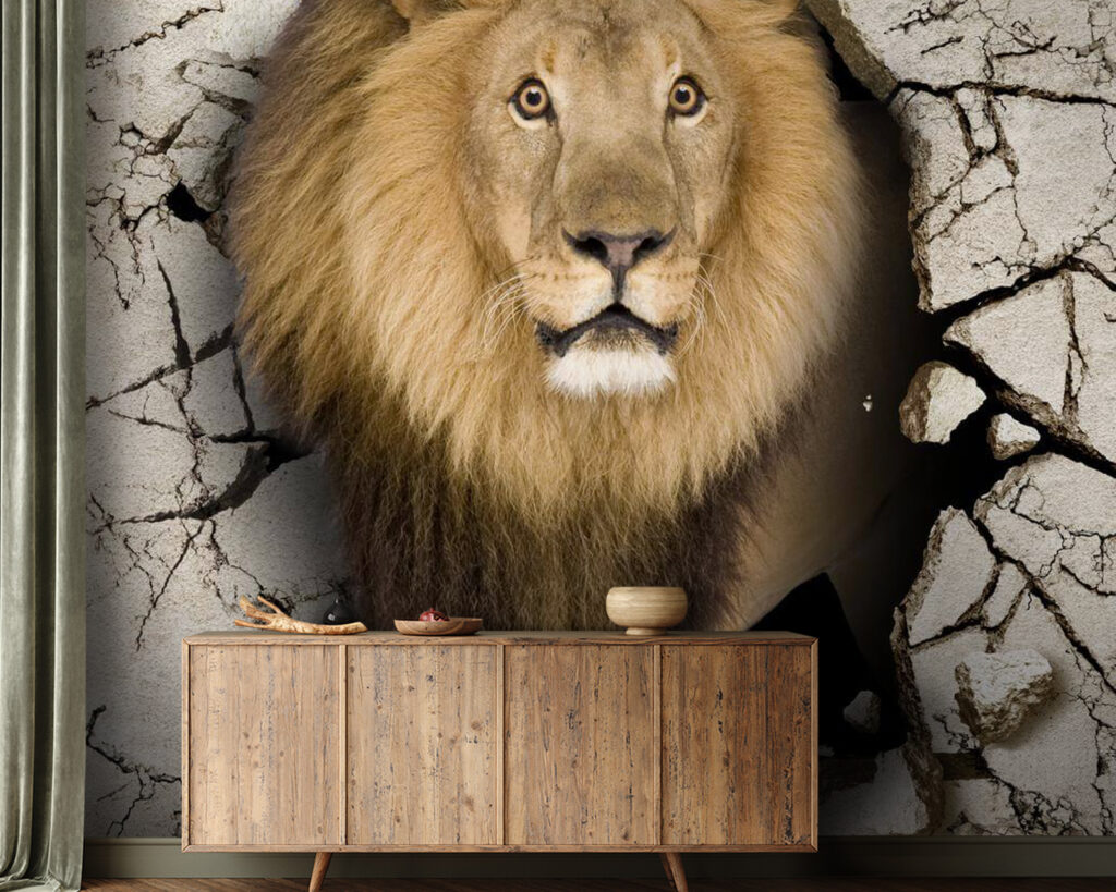 u77849pig21m 1024x819 - Το λιοντάρι περπατάει μέσα από έναν τοίχο με ρωγμές - tegory