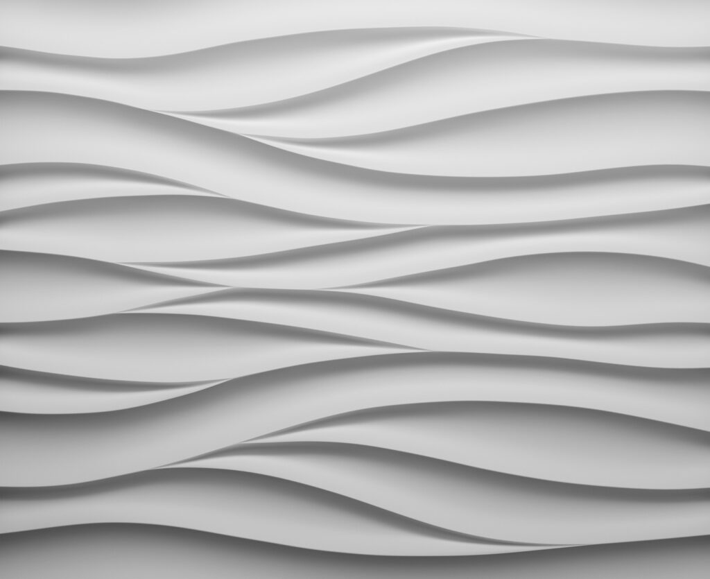 White wall with wavy lines