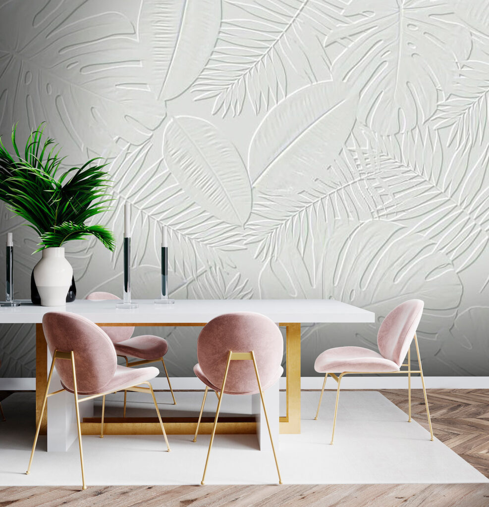 White background with leaves White background with leaves