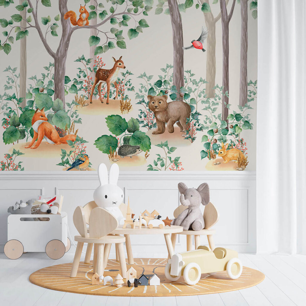 u79629pir1m 1024x1024 - Ταπετσαρία με ζώα στο δάσος - tegory