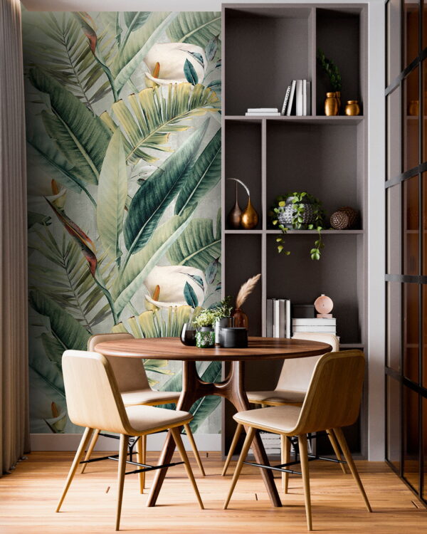 u79683piq1 600x750 - Μοτίβο από πράσινα φύλλα και λουλούδια - tegory