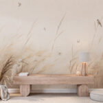 Ταπετσαρίες Ένα πουλί σε ένα χωράφι με γρασίδι