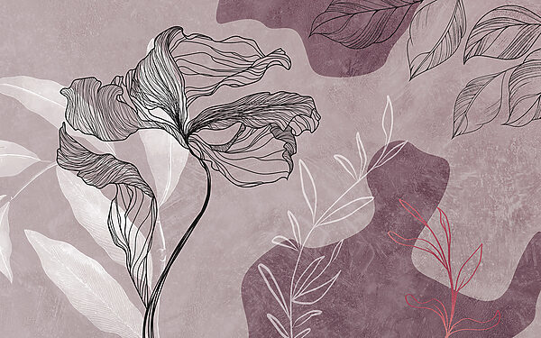 A drawing of a flower