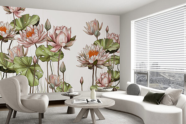 A group of flowers with leaves A group of flowers with leaves