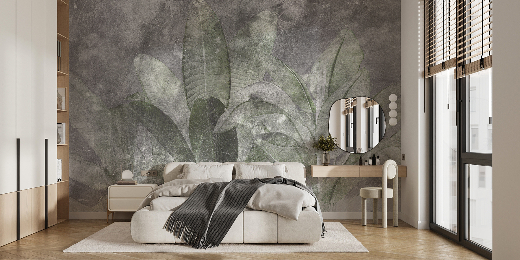 Botanical elegance in soft textures