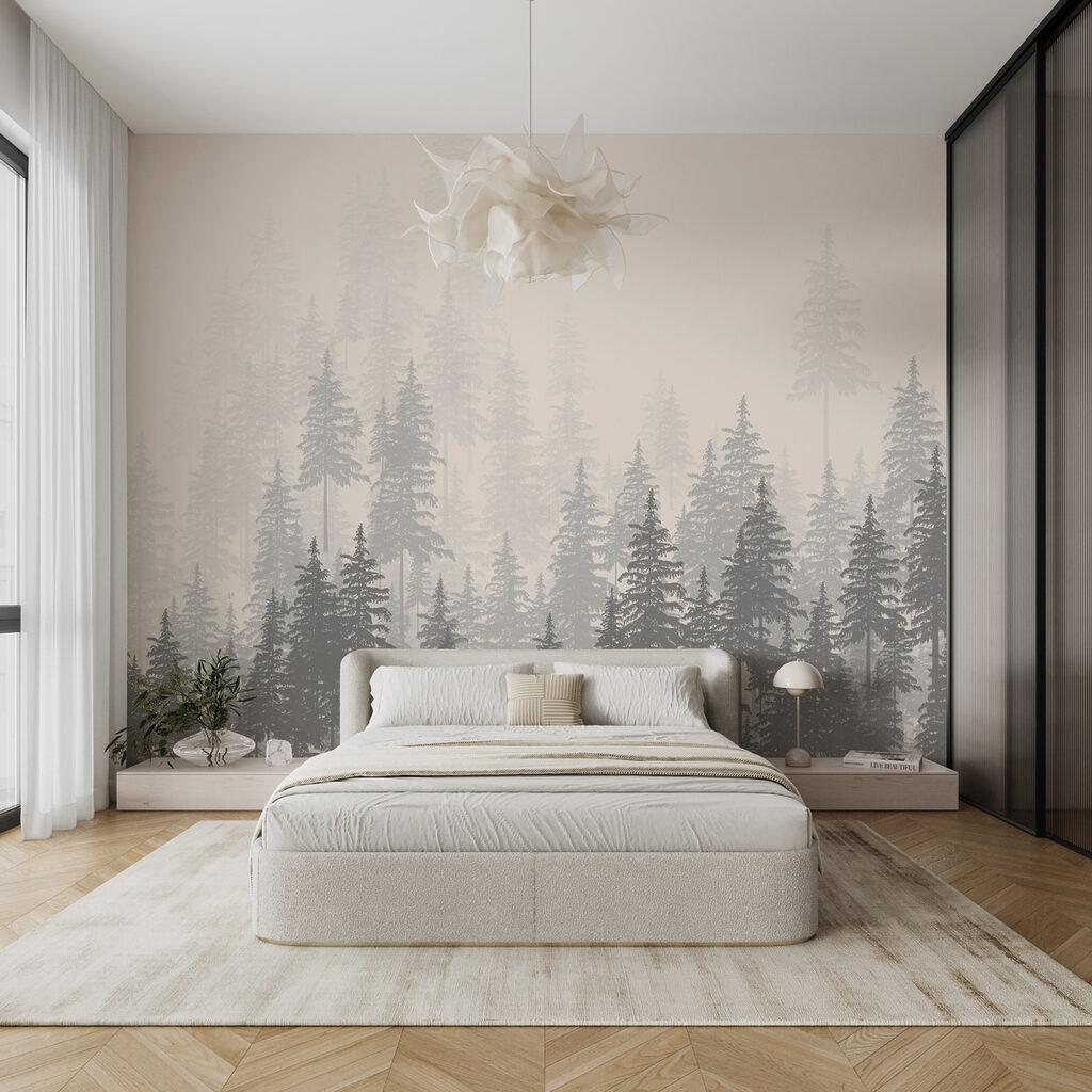 A group of trees in a forest