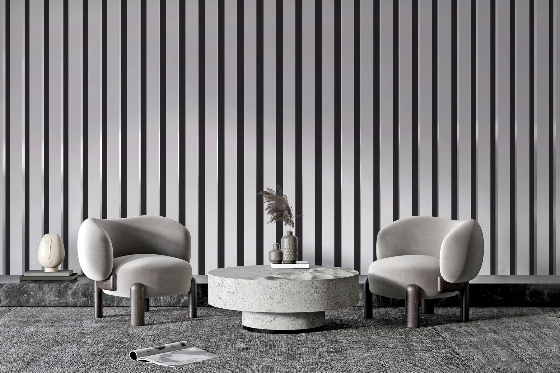 Textures of vertical lines and shadows