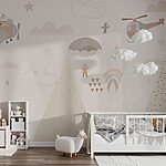 Ταπετσαρίες Μια ταπετσαρία με βουνά και αεροπλάνα