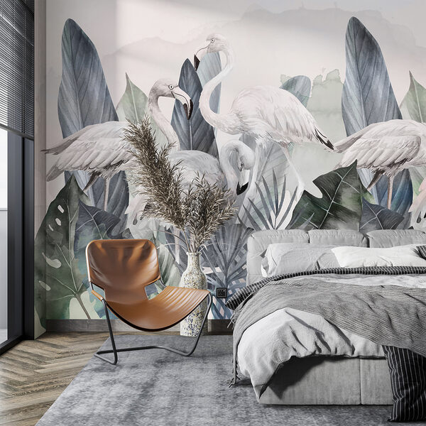 w00505v2pib98ms 600x600 - Μια ομάδα φλαμίνγκο και φύλλα - tegory