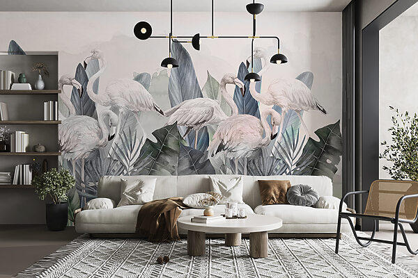 w00505v2pig9r 600x400 - Μια ομάδα φλαμίνγκο και φύλλα - tegory