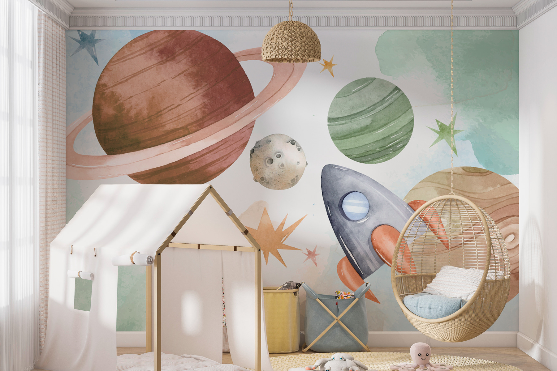 w00539pir10mr - Ένας πύραυλος και πλανήτες στο διάστημα - tegory