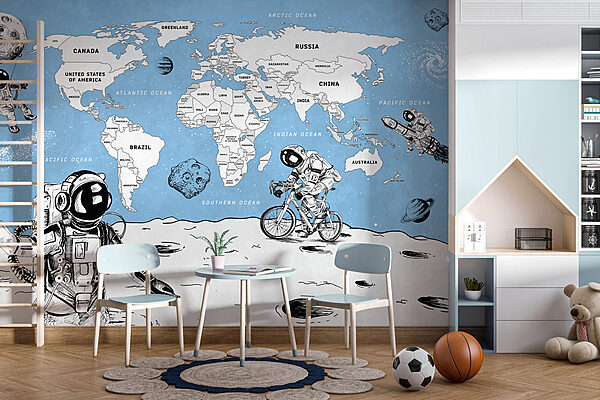 Ταπετσαρίες Σχέδιο δύο αστροναυτών στο φεγγάρι