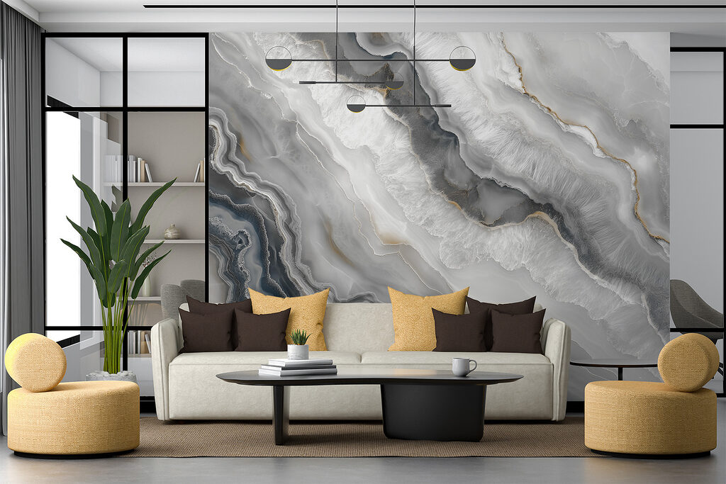 A close up of a marble