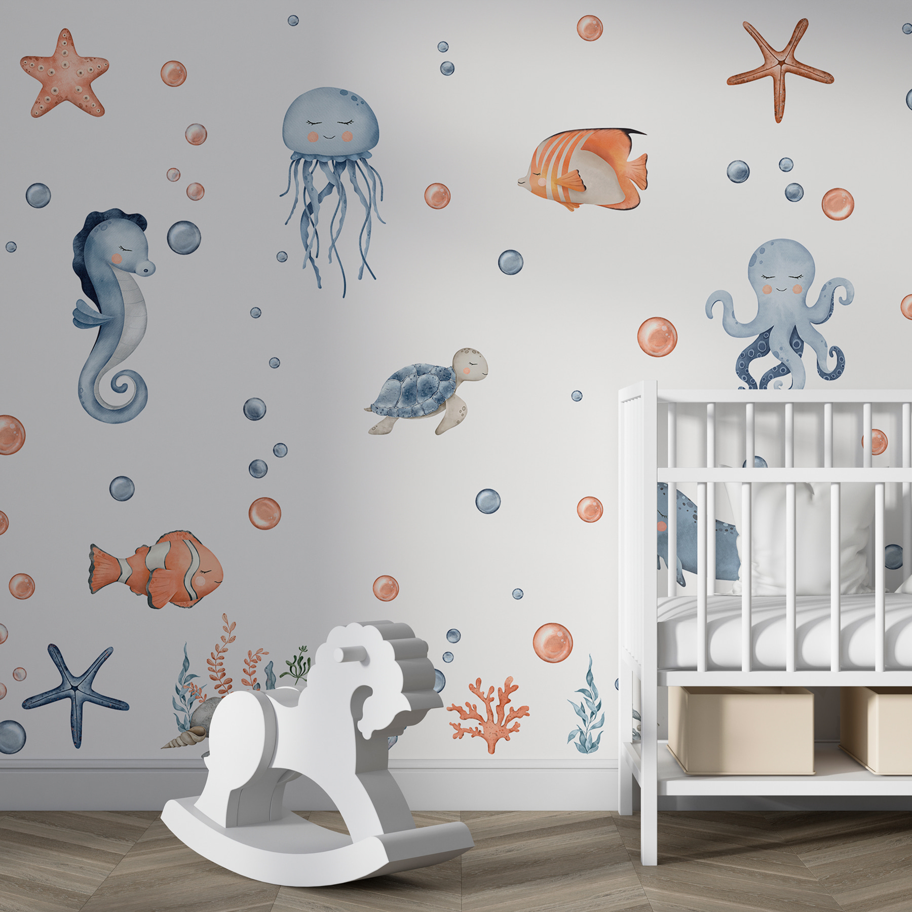 A group of sea animals