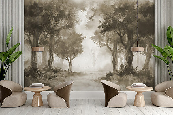 A group of trees in a forest