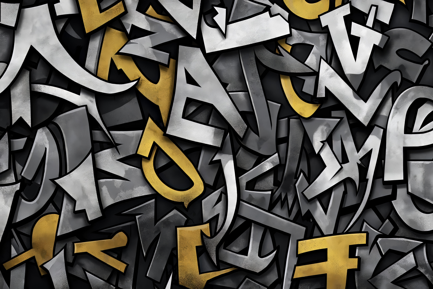 A close up of a pattern of letters