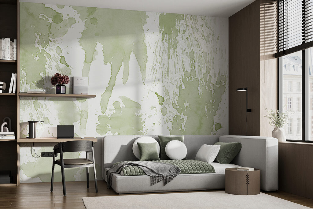 A close up of a paint splatter