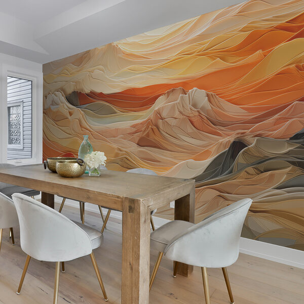 Ταπετσαρίες Ταπετσαρίες Ένα πολύχρωμο βουνό με γραμμές (Κωδικός προϊόντος: w07885)